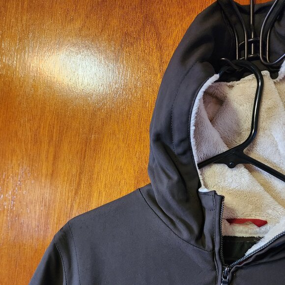 Women's Medium Weatherproof Brown Hooded Faux Fur Lined Zip Up Coat - Picture 2 of 12